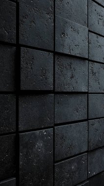 dark black stone background with black bricks