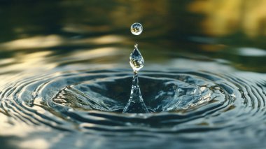 Nehrin yüzeyine su damlası