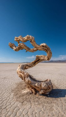 Çölde ölü ağaçlar