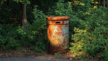 Ormandaki çöp tenekesi