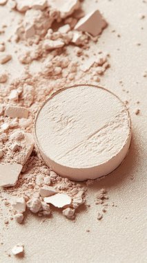 toz beyaz zemin üzerine makyaj