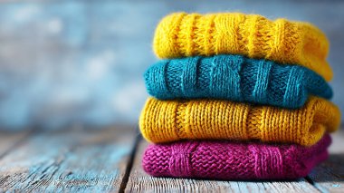 Örgü kıyafetler ve aksesuarlar.