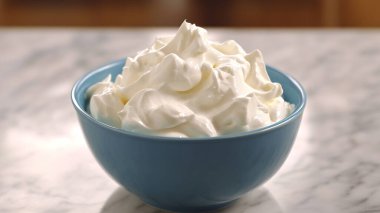 Bir kase ekşi krema, mayonez, veya Yunan yoğurdu --kaos 15 -- ar 16: 9 -- stilize 150 --v 6.1 Job ID: 3e9d242-623-478b-9443-386367fda086