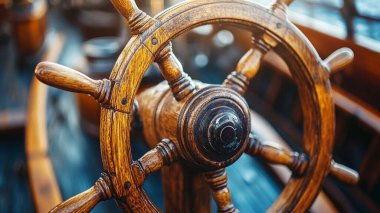 Eski ahşap gemi tekerleği