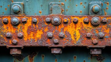 Paslı demir bir kapıyı kapatın.