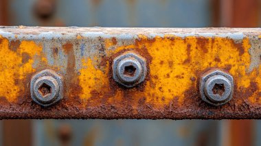 Sanayi fabrikasında paslı demir