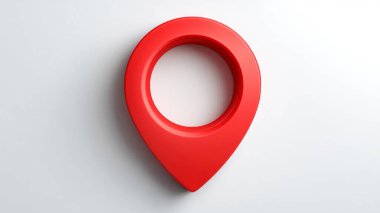 3 boyutlu kırmızı işaretçi. 3d illüstrasyon.