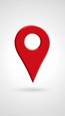 Gölgeli kırmızı iğne işaretleyici