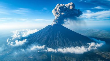 Fuji Dağı ve yanardağ sabah, yamanyamal, japan
