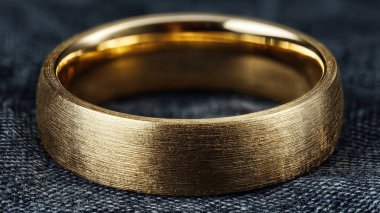 ahşap bir zemin üzerine altın alyans