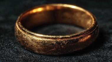 Siyah arkaplanda altın alyanslar