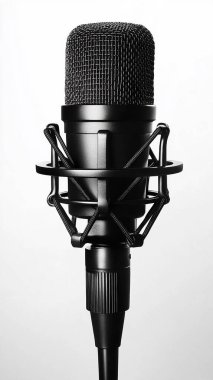 Beyaz arkaplanda modern siyah podcast mikrofon -- kaos 25 -- ar 9: 16 -- stilize 450 --v 6.1 Job ID: 9e3bc186-8e6d-40bc-8fd4-549d04d9634e