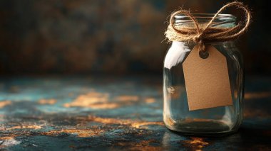 Boş etiketli kavanoz