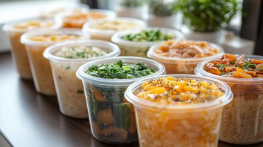 Pazarda taze sebze ve salata çeşitleri var.