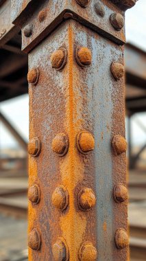 Paslı metal köprü - yakın çekim