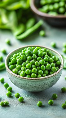 Kavanozda yeşil bezelye