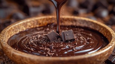 Erimiş çikolatalı çikolata.