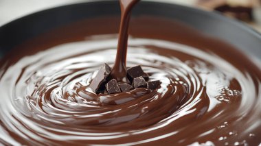 Erimiş çikolatalı çikolata.