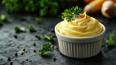 Tabakta patates püresi.