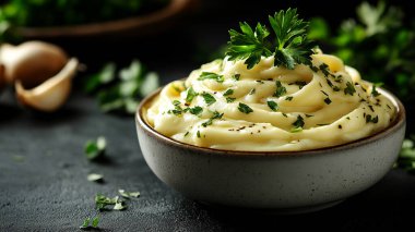 Patates haşlama ve maydanoz.