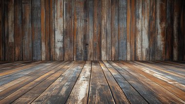 empty wooden table and wall background