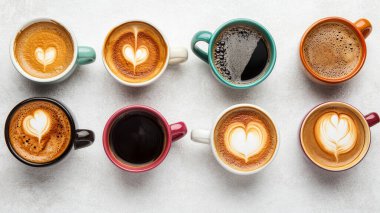 Siyah ahşap bir masa üzerinde kahve fincanı.