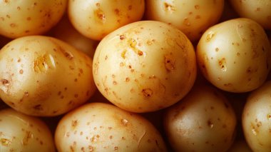 Bir yığın patatese yakın.