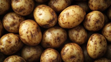 Bir grup taze patatesin geçmişi.