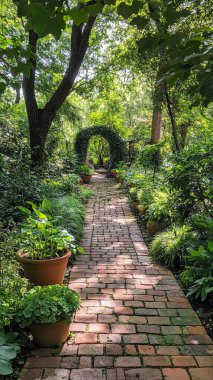 Parktaki güzel bahçe.