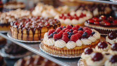 Tepside lezzetli kekler.