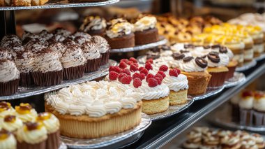 Pastanede farklı tipte pastalar var..