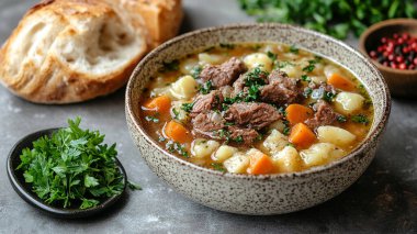 Et ve sebzeli çorba..