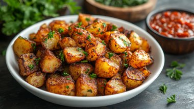 Biberiyeli kızarmış patates.