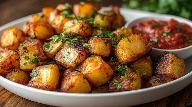 Patates ve domuz pastırması.