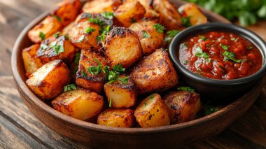 tavada fırında patates ve domates