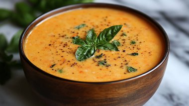 Masada lezzetli balkabağı çorbası