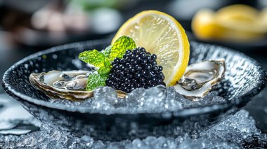 Buz küpleri ve taze limon