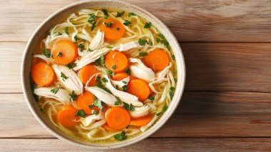 Erişte ve tavuklu lezzetli çorba.