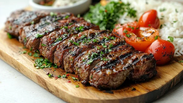 Izgara dana biftek ve sebze