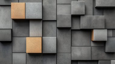 Modern binanın modern duvarı. 3d oluşturma