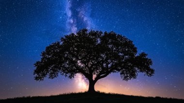 Parlak Samanyolu 'nun güzel manzarası