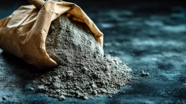 Siyah arkaplanda bir kase toz ve maske ile kompozisyon