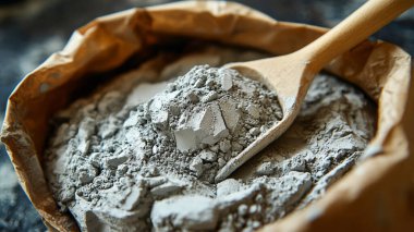 Un ve kepçeyle siyah un