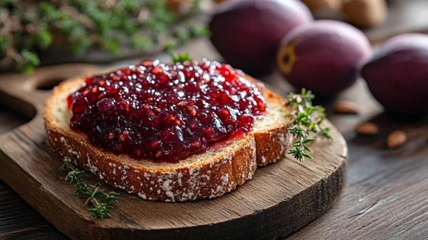 Lezzetli reçel ve taze böğürtlen