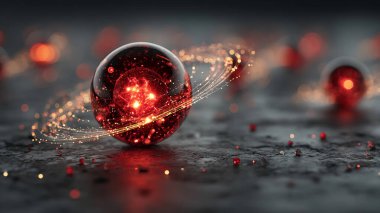 Çok farklı şekillerde parlayan bir kürenin 3 boyutlu görüntülenmesi