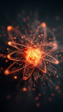 soyut parlayan atom arkaplanı