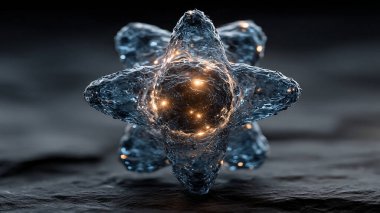 Ice cube yansıması ile siyah arka plan üzerine