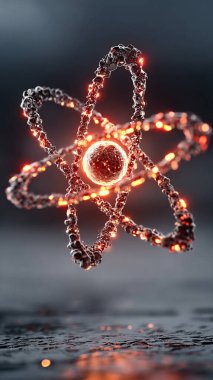 Siyah arka planda 3 boyutlu molekül modeli. 3d illüstrasyon.