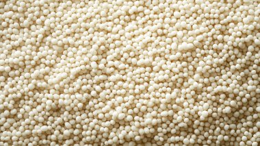 Beyaz susam tohumlarını yakın çekim.