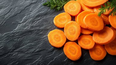 Çiğ havuç ve baharatlı kompozisyon. taze organik havuç.